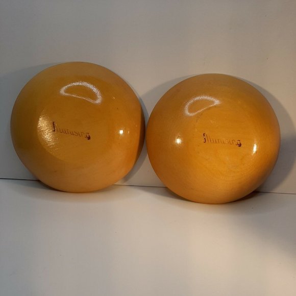 Munising Poodles Hand Painted Wooden Salad Bowls 6 Vintage Delightful TopHat EUC - Picture 5 of 12